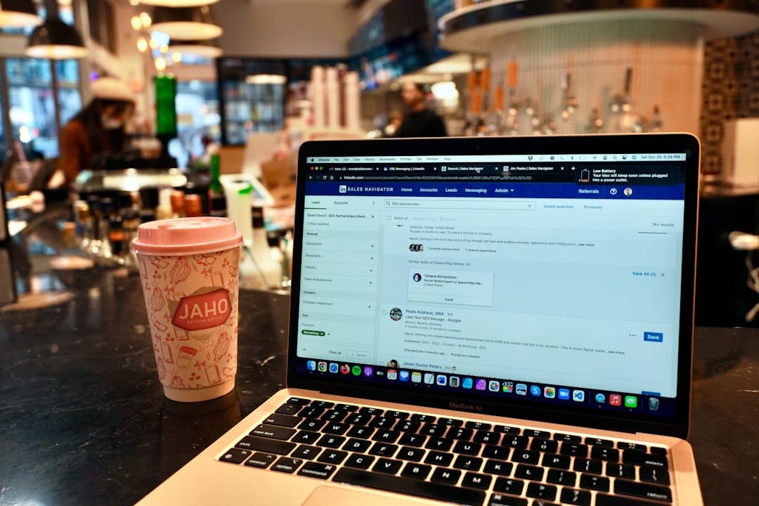 Remote worker in a cafe